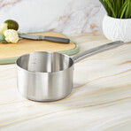 Leo Graphite Recycled 18/10 Stainless Steel Saucepan 6.25"// 1.7qt.