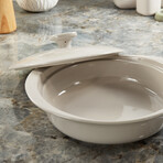 Leo Balance Stone Casserole 9.5"// 2.4qt. With Stone Cover// Moonmist