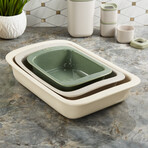 BergHOFF Leo Balance Ceramic Stoneware Baking Dish 8"// 1.27qt. // Sage