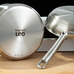 Leo Graphite Recycled 18/10 Stainless Steel Frying Pan 10"