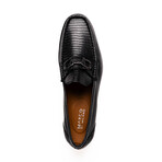 Enzo // Lizard Teju Leather Loafers // Black (US: 8)