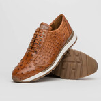 Scanno // Ostrich Leather Sneakers // Cognac (US: 9)