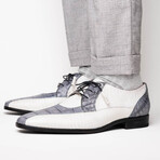 Moncalieri // Alligator Leather Oxford Shoes // White Gray (US: 11.5)