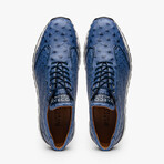 Scanno // Ostrich Leather Sneakers // Antique Navy (US: 9.5)