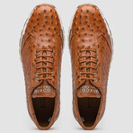 Scanno // Ostrich Leather Sneakers // Cognac (US: 9)