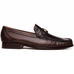 Enzo // Lizard Teju Leather Loafers // Brown (US: 10.5)