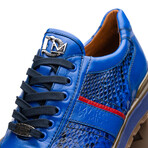 Brescia // Python + Calfskin Leather Sneakers // Electric Blue (US: 8)