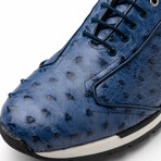 Scanno // Ostrich Leather Sneakers // Antique Navy (US: 9)