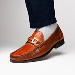 Enzo // Lizard Teju Leather Loafers // Cognac (US: 8.5)