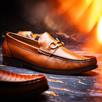 Enzo // Lizard Teju Leather Loafers // Cognac (US: 8)