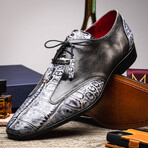 Anzio // Alligator + Calfskin Leather Oxfords Shoes // Newspaper (US: 8.5)