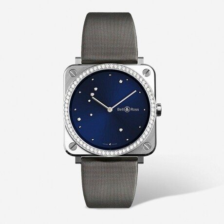 Bell & Ross Ladies Blue Diamond Eagle Quartz // BRS-EA-ST-LGD/SCR/SAT // Store Display