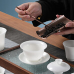 Ultra-Thin Dehua White Porcelain Tea Set