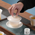 Ultra-Thin Dehua White Porcelain Tea Set