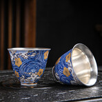 Sea Blossoms Silver-lined Tea Set