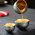 Winter Mountain 24k Gold Tea Set