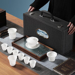 Ultra-Thin Dehua White Porcelain Tea Set