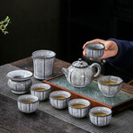 Exquisite Crackled Glaze Tea Set