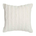 Mink Patchwork Pillow // Ivory (18"L x 18"W)