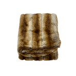 Chinchilla Luxe Faux Fur Throw/ Chestnut