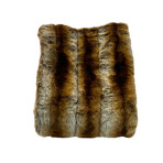 Chinchilla Luxe Faux Fur Throw/ Chestnut