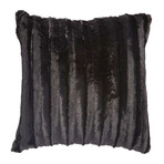 Mink Patchwork Pillow // Black (14"L x 20"W)