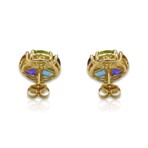 14K Yellow Gold Diamond + Quartz Earrings // Pre-Owned