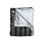 Chinchilla Luxe Faux Fur Throw / Smokey