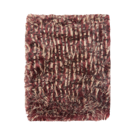 Lynx Faux Fur Throw/ Plum