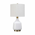 Avalon Glass Table Lamp // White