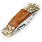 Damascus Folding Pocket Knife // Olivia