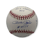 Pete Rose // Cincinnati Reds // Autographed Baseball // 14 Inscriptions