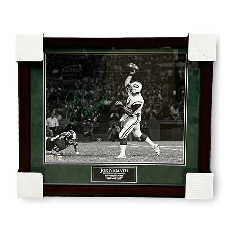 Joe Namath // New York Jets // Autographed Photograph + Framed