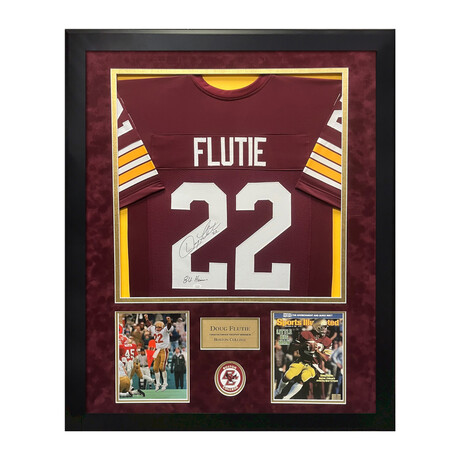 Doug Flutie // Boston College // Autographed Jersey + Framed + Inscription