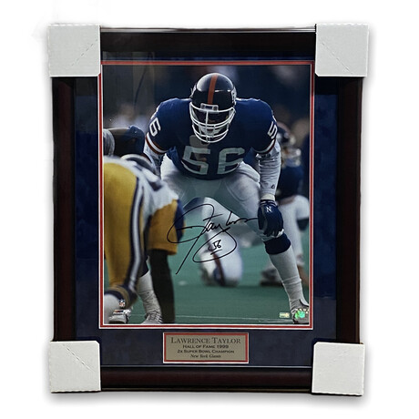 Lawrence Taylor // New York Giants // Autographed Photograph + Framed