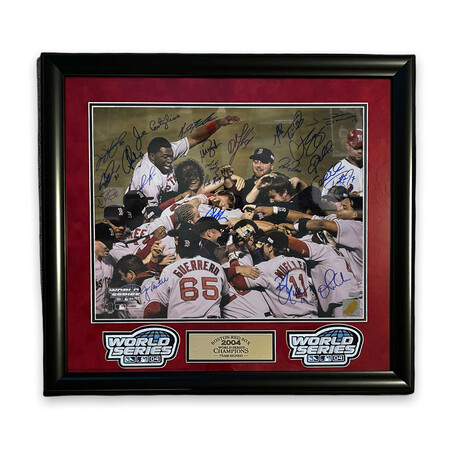 2004 Boston Red Sox // Autographed Photograph + Framed // 22 Signatures