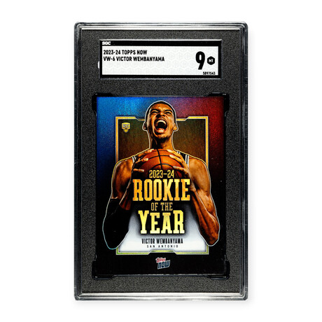 Victor Wembanyama // 2023-24 Topps Now Rookie Of The Year // Rookie Card // SGC 9 Mint