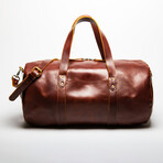 Leather Gym Bag 20" // Mahogany