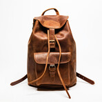 City Leather Backpack 13" // Distressed Brown