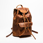 City Leather Backpack 13" // Distressed Brown