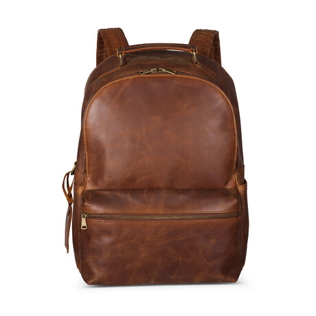 Leather Backpack Rucksack // Distressed Brown