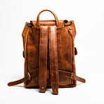 City Leather Backpack 14" // Distressed Brown