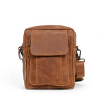 Travel Leather Satchel // Saddle Brown