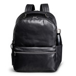 Leather Backpack Rucksack // Black