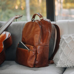 Leather Backpack Rucksack // Distressed Brown