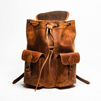 City Leather Backpack 14" // Distressed Brown