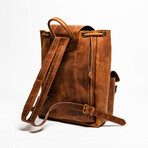 City Leather Backpack 14" // Distressed Brown