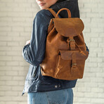 City Leather Backpack 13" // Distressed Brown