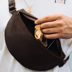 Nexus Leather Belt Bag // Antique Brown