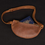 Nexus Leather Belt Bag // Saddle Brown